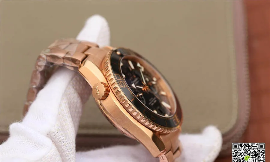 Omega Seamaster Ocean Universe Timing 232.63.46 OM Factory 1:1 Best Edition Replica Watch Gold Strap